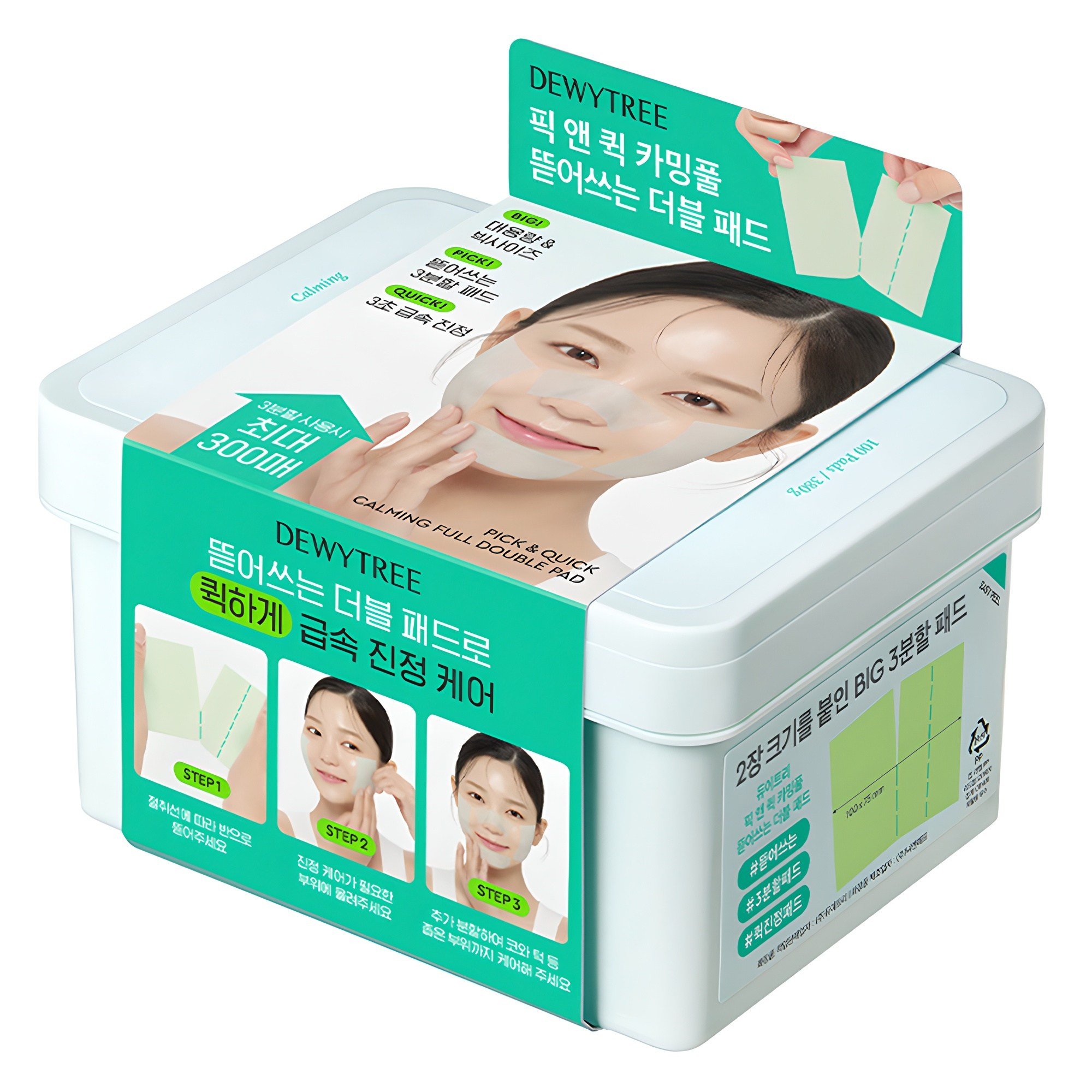 듀이트리 픽 앤 퀵 카밍풀 뜯어쓰는 더블 패드 380g, 100매입, 1개 상세 이미지 1