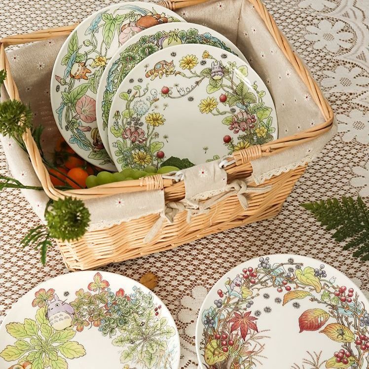 노리타케 토토로 접시 6종 플레이트 세트 23cm 그릇, 6종 풀세트, 1개 상세 이미지 2