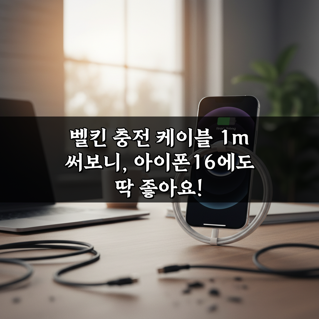 벨킨 충전 케이블 1m 써보니, 아이폰16에도 딱 좋아요!
