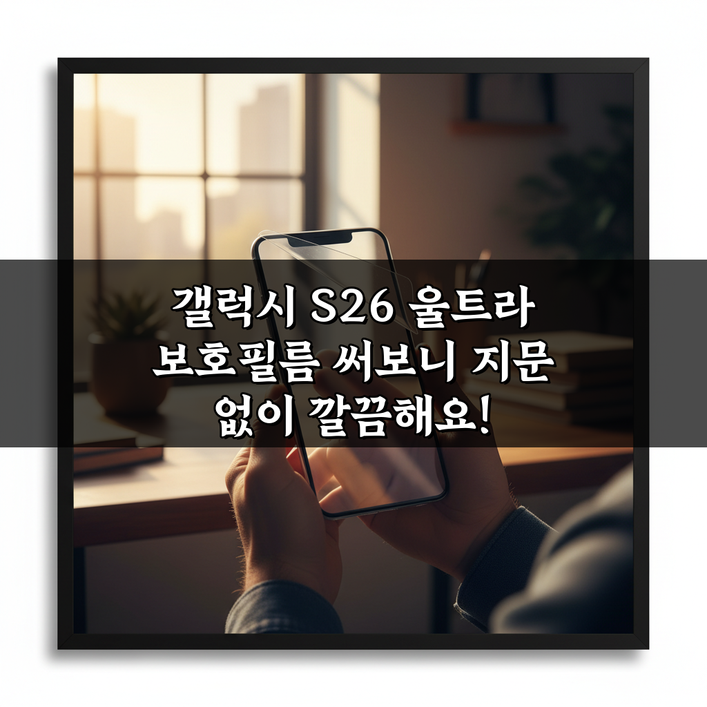 갤럭시 S26 울트라 보호필름 써보니 지문 없이 깔끔해요!