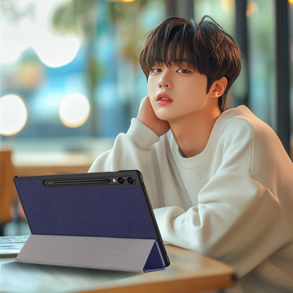 갤럭시탭 S9 FE 플러스 케이스 스마트 북커버 심플 블랙, 탭 S9 FE+/S9+ 상세 이미지 2