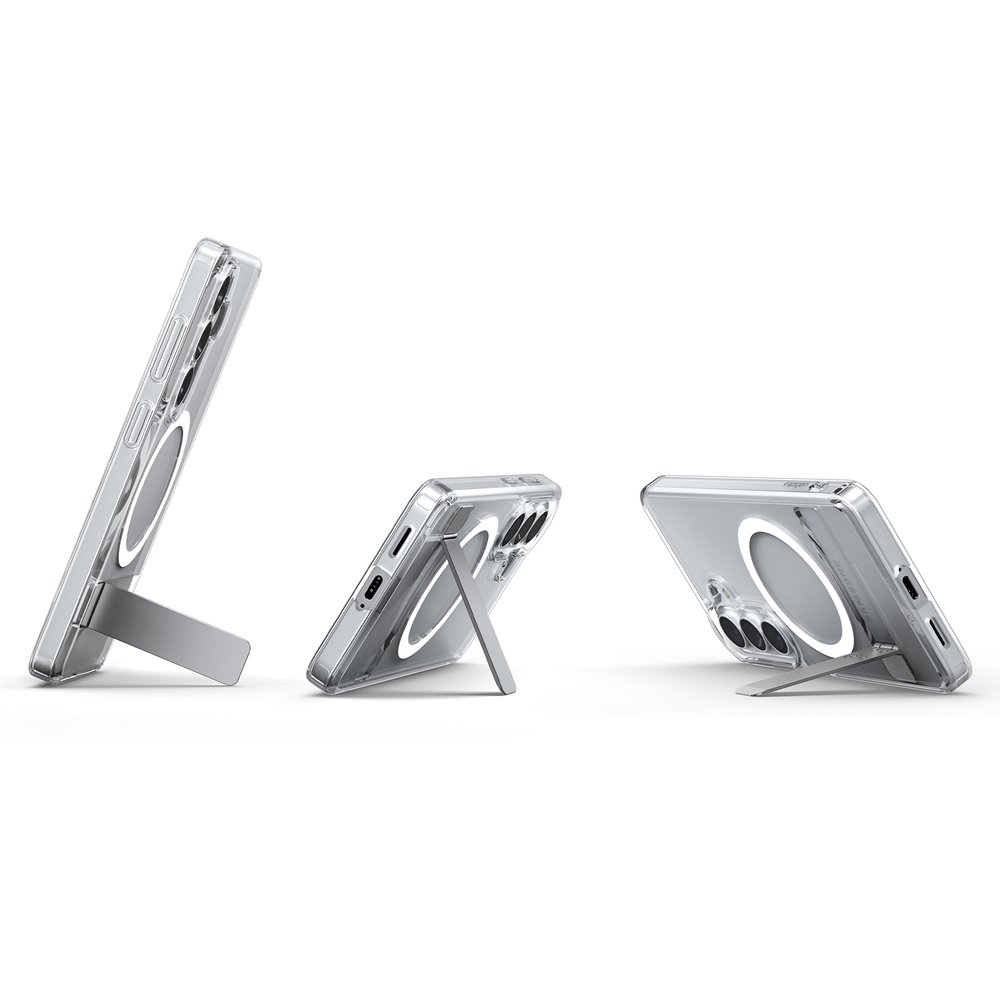 슈피겐 갤럭시 맥세이프 스탠드 케이스 울트라하이브리드S맥핏 클리어화이트, 갤럭시S26 플러스 상세 이미지 1