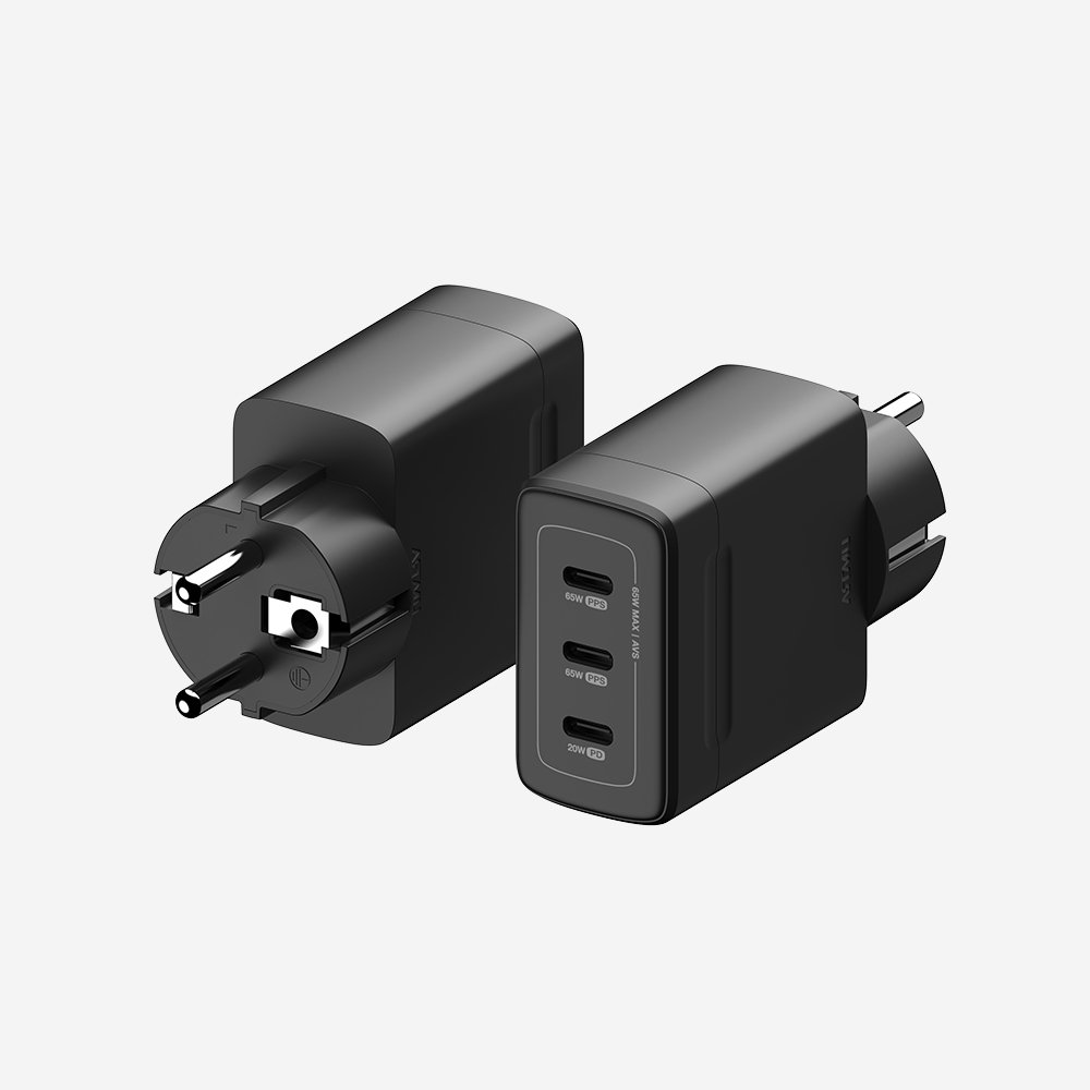 PD 3.2 65W AVS GaN 접지 멀티 초고속 충전기 GB653 블랙 상세 이미지 1