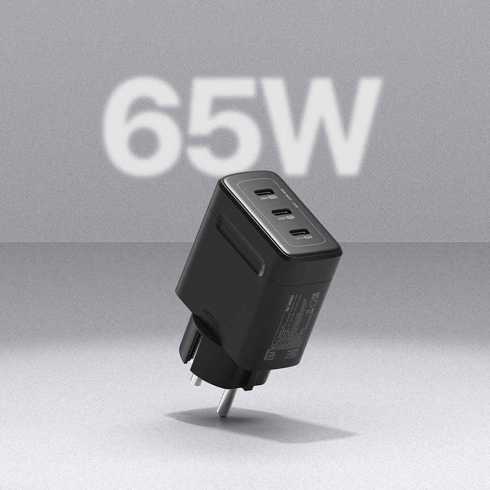 PD 3.2 65W AVS GaN 접지 멀티 초고속 충전기 GB653 블랙 상세 이미지 2