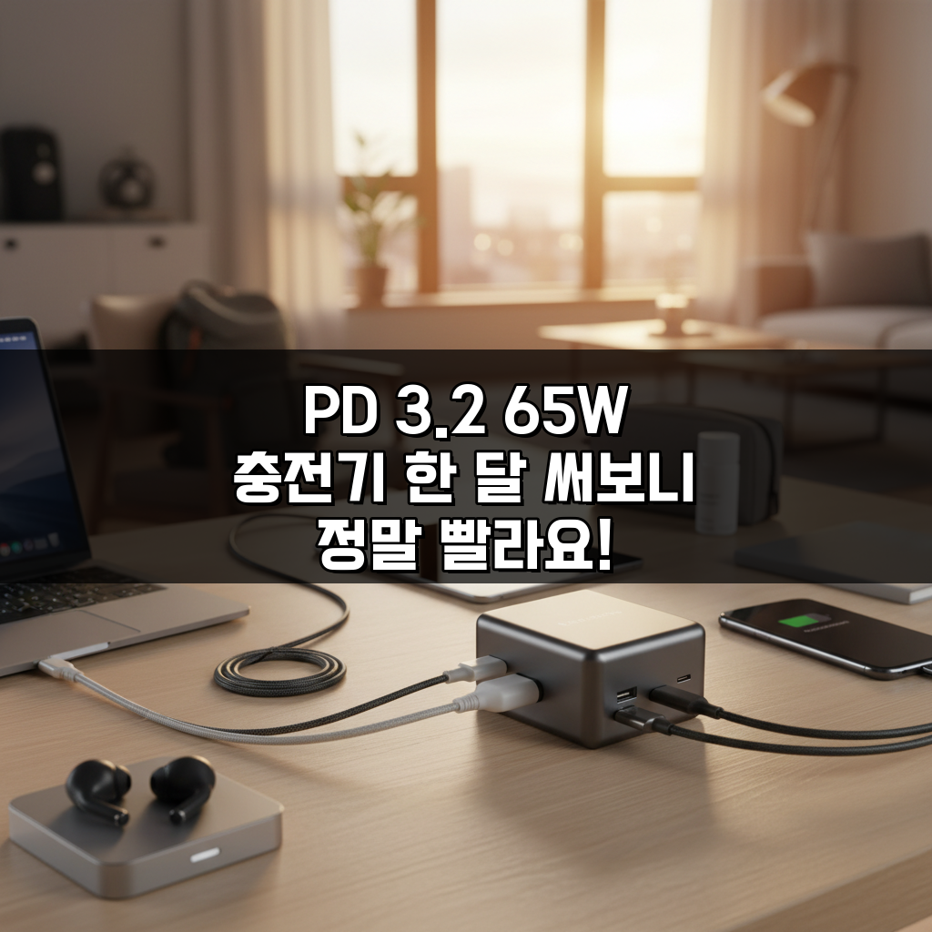 PD 3.2 65W 충전기 한 달 써보니 정말 빨라요!
