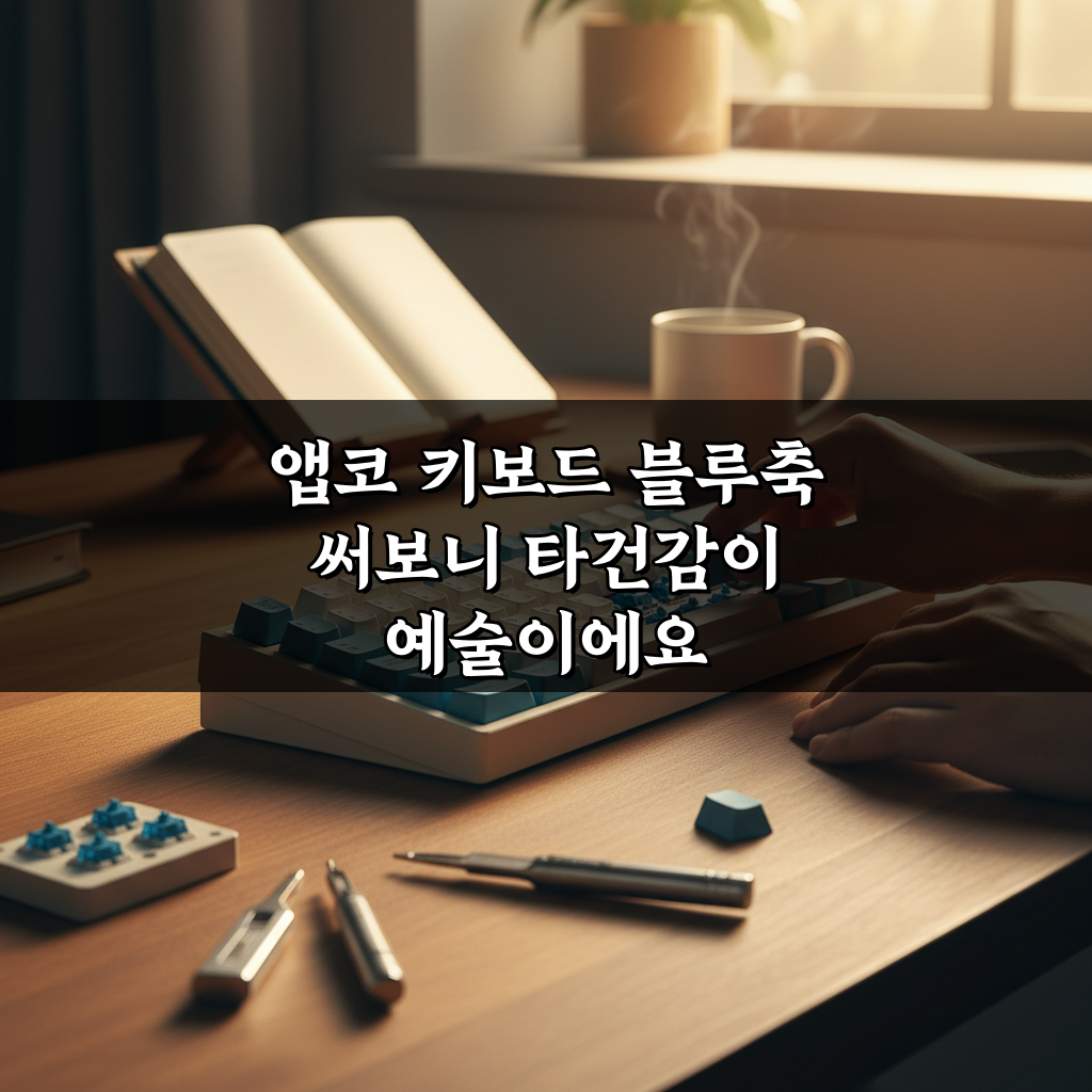 앱코 키보드 블루축 써보니 타건감이 예술이에요