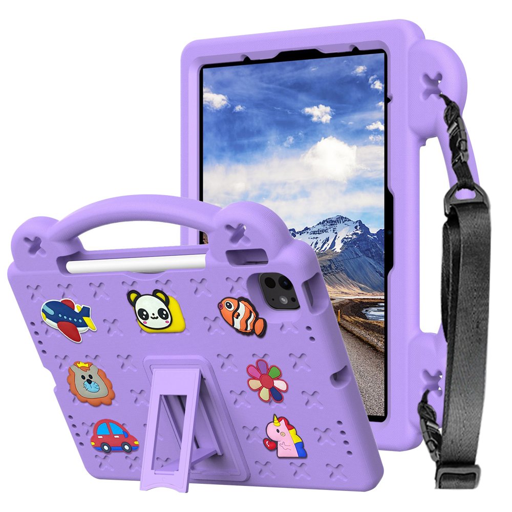 아이패드 프로 12.9 4세대 3세대 케이스 범퍼 유아 키즈 에바폼 애니멀비츠 퍼플, 프로 4/3세대 12.9 상세 이미지 1