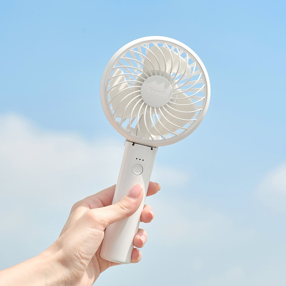 프롬비 사일런트스톰 미니 휴대용 선풍기 접이식 무소음 탁상겸용 FA135 스노우화이트 상세 이미지 2