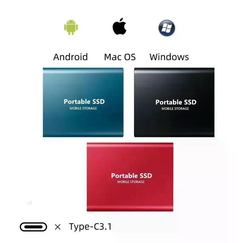 외장 하드 1~8 TB 단위 초소형 USB 3.0 C타입 SSD 블랙 1TB 상세 이미지 2