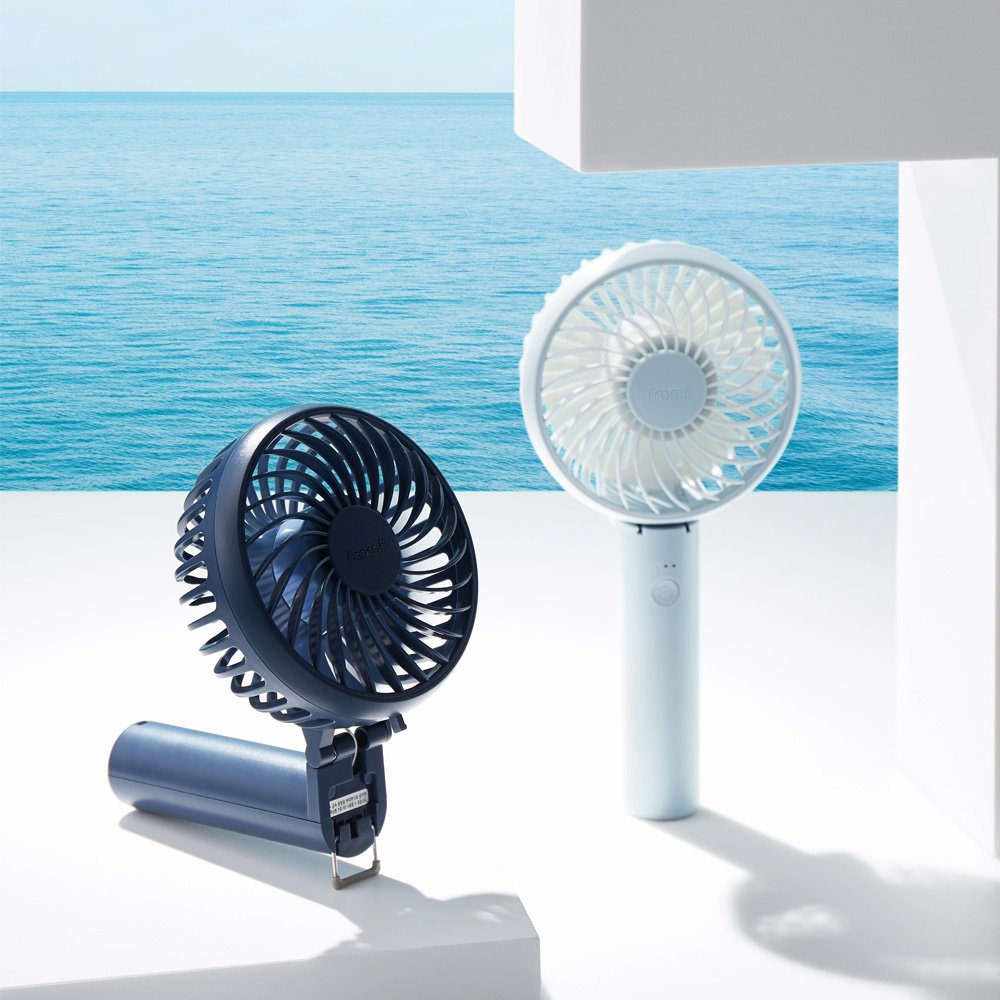 프롬비 사일런트스톰 미니 휴대용 선풍기 접이식 무소음 탁상겸용 FA135 스노우화이트 상세 이미지 2