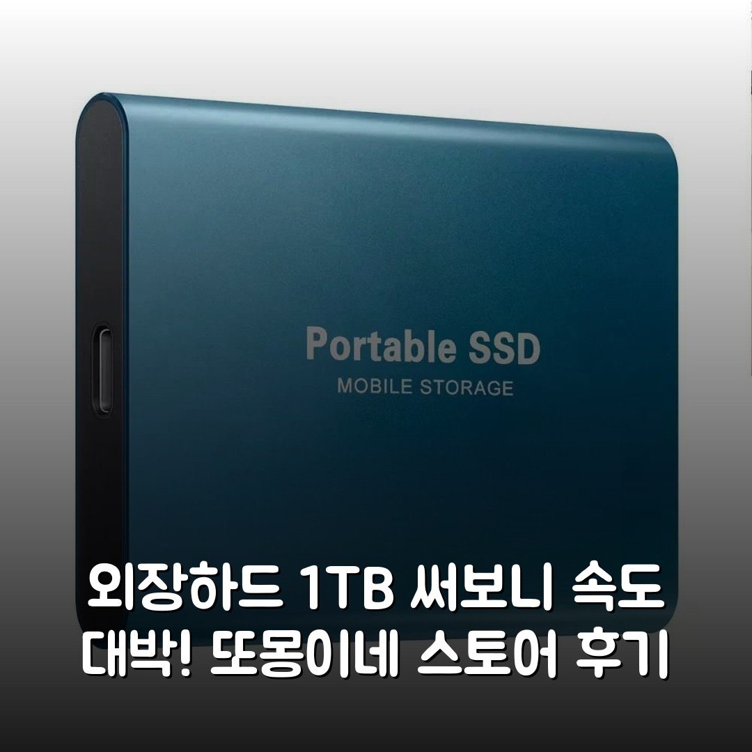 외장하드 1TB 써보니 속도 대박! 또몽이네 스토어 후기