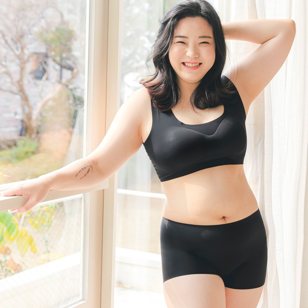 여성팬티 사각 여자 드로즈 심리스 네모 팬티 노라인 스판 속옷 언더웨어 세트 상세 이미지 1