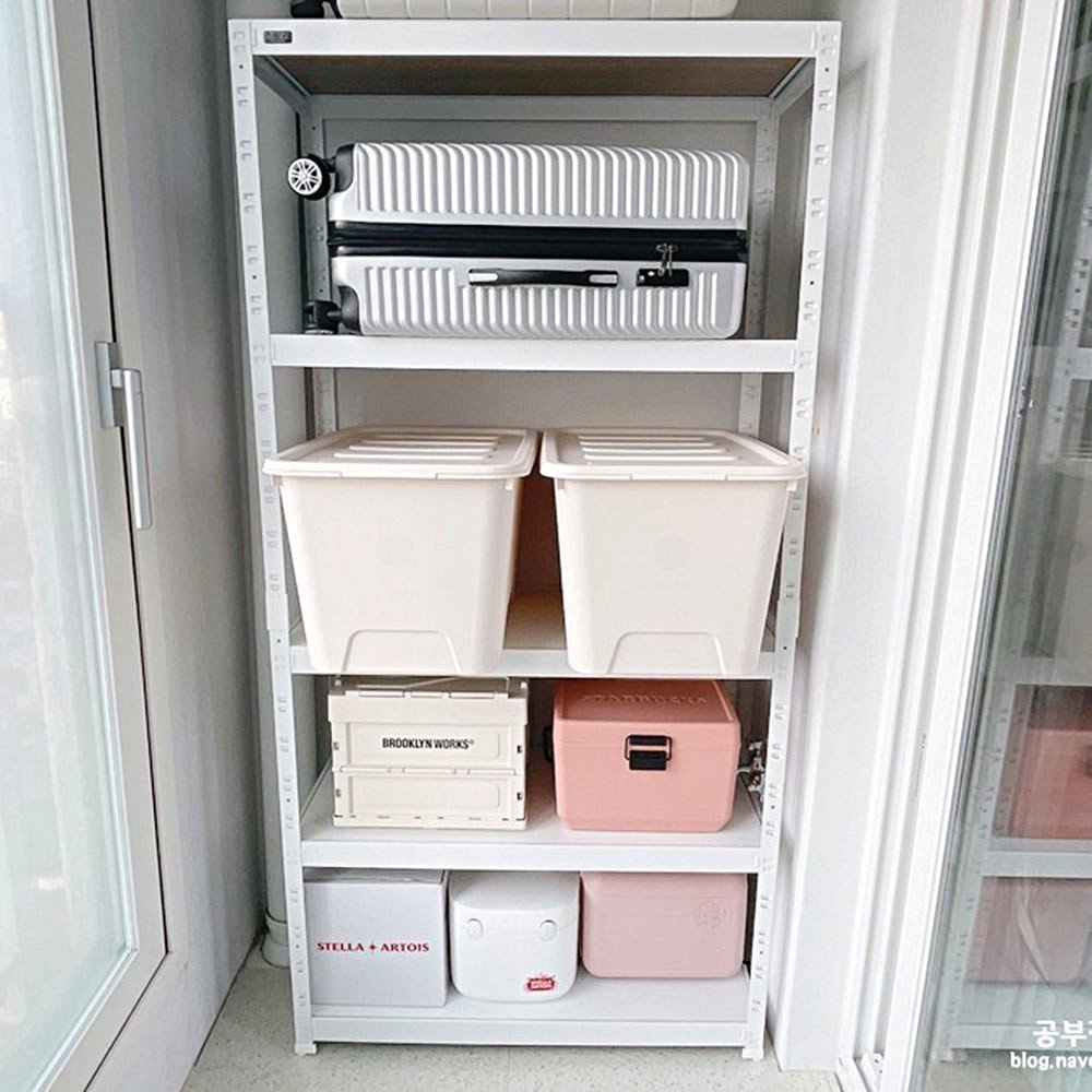 랙셈블 철제선반 조립식앵글 경량랙 베란다 창고 무볼트 선반 800300600 3단 상세 이미지 2