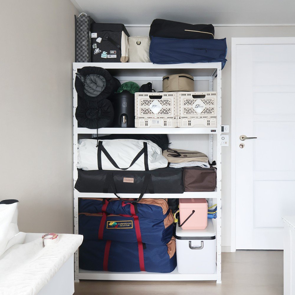 랙셈블 철제선반 조립식앵글 경량랙 베란다 창고 무볼트 선반 800300600 3단 상세 이미지 1