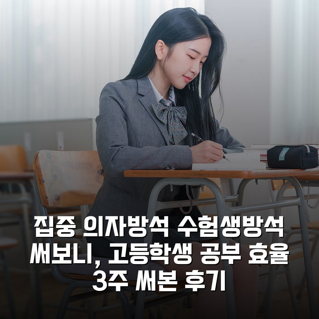 집중 의자방석 수험생방석 써보니, 고등학생 공부 효율 3주 써본 후기