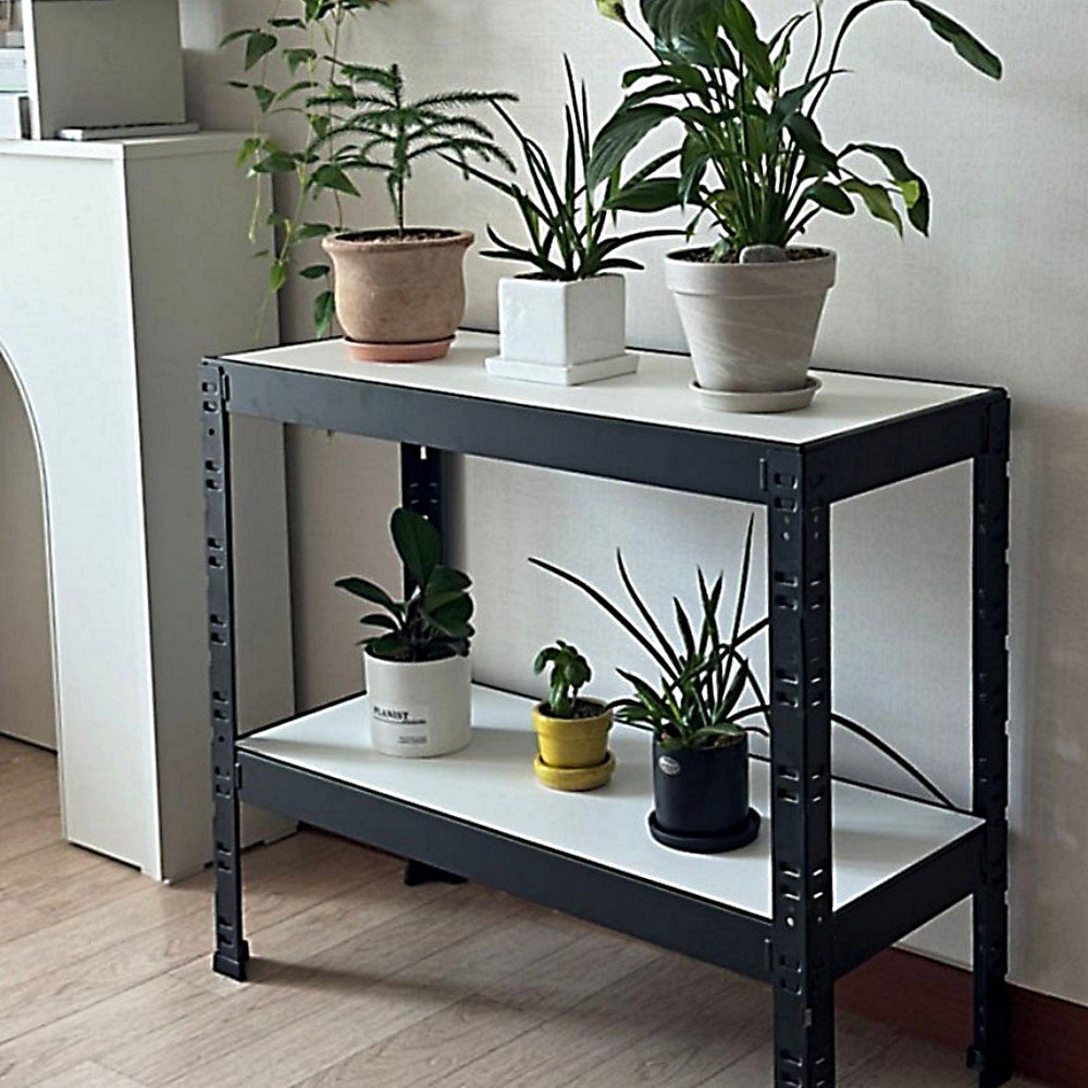 랙셈블 철제선반 조립식앵글 경량랙 베란다 창고 무볼트 선반 800300600 3단 상세 이미지 1