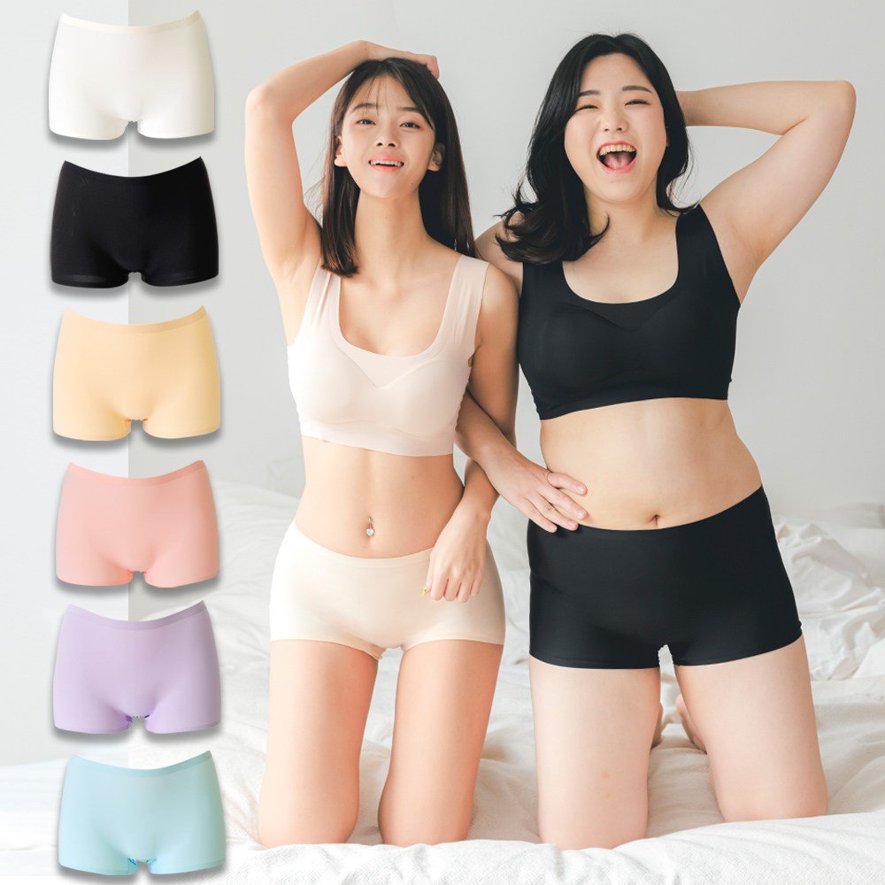 여성팬티 사각 여자 드로즈 심리스 네모 팬티 노라인 스판 속옷 언더웨어 세트 상세 이미지 1