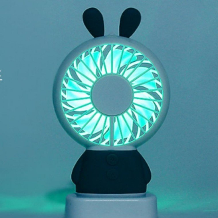 래빗선풍기/휴대용 미니 핸디 LED 손선풍기 목걸이미니 휴대용 여름필수 소형 강풍 상세 이미지 1