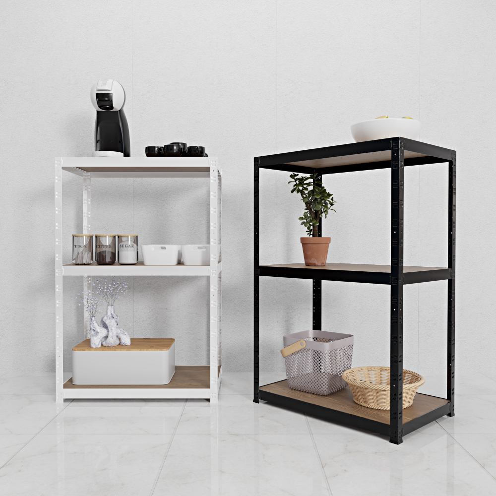 랙셈블 철제선반 조립식앵글 경량랙 베란다 창고 무볼트 선반 800300600 3단 상세 이미지 1