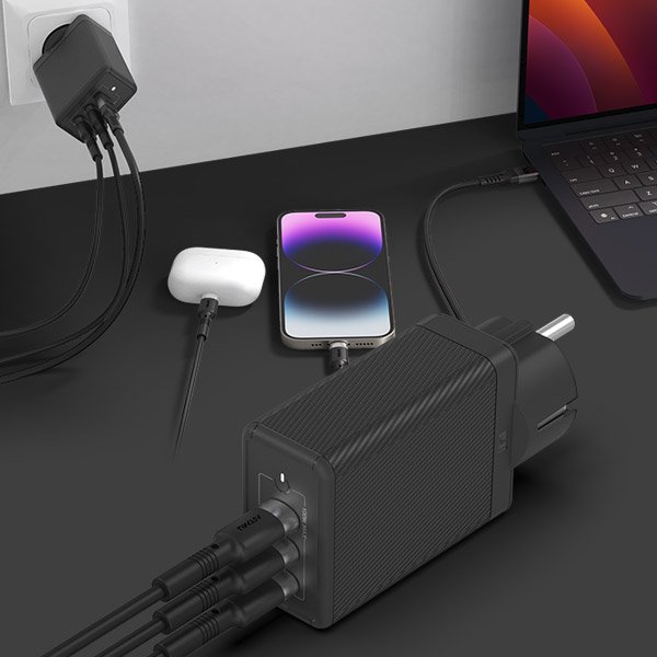 USB PD 100W PPS GaN 접지 멀티 초고속 충전기 GS710 블랙 상세 이미지 2
