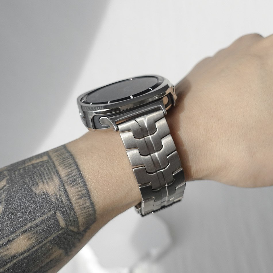 티타니즘 갤럭시워치7 6 5 4 티타늄 스트랩 원터치 메탈 클래식 44mm 40mm 호환 상세 이미지 1