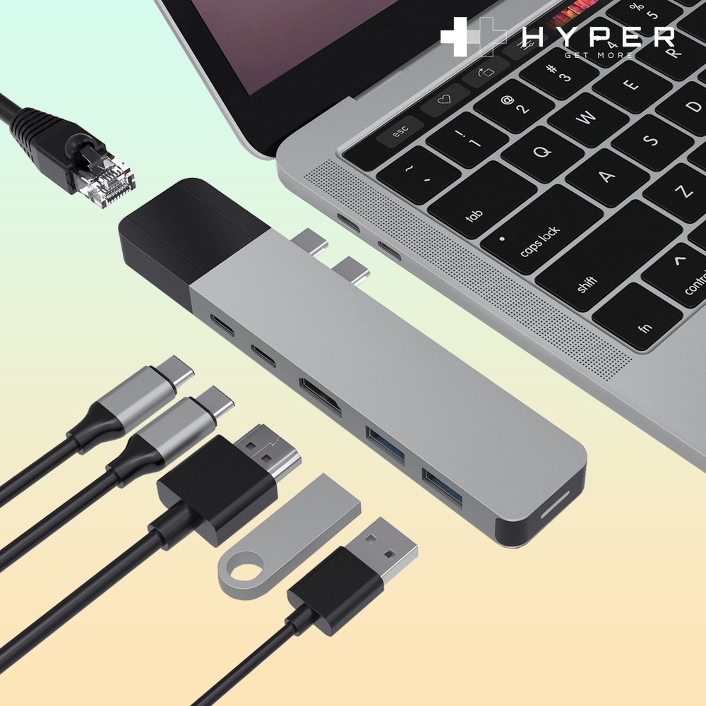 하이퍼드라이브 GN28N 6in2 맥북에어 맥북프로 100W멀티 썬더볼트 USB 맥북허브 상세 이미지 1