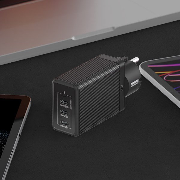 USB PD 100W PPS GaN 접지 멀티 초고속 충전기 GS710 블랙 상세 이미지 2