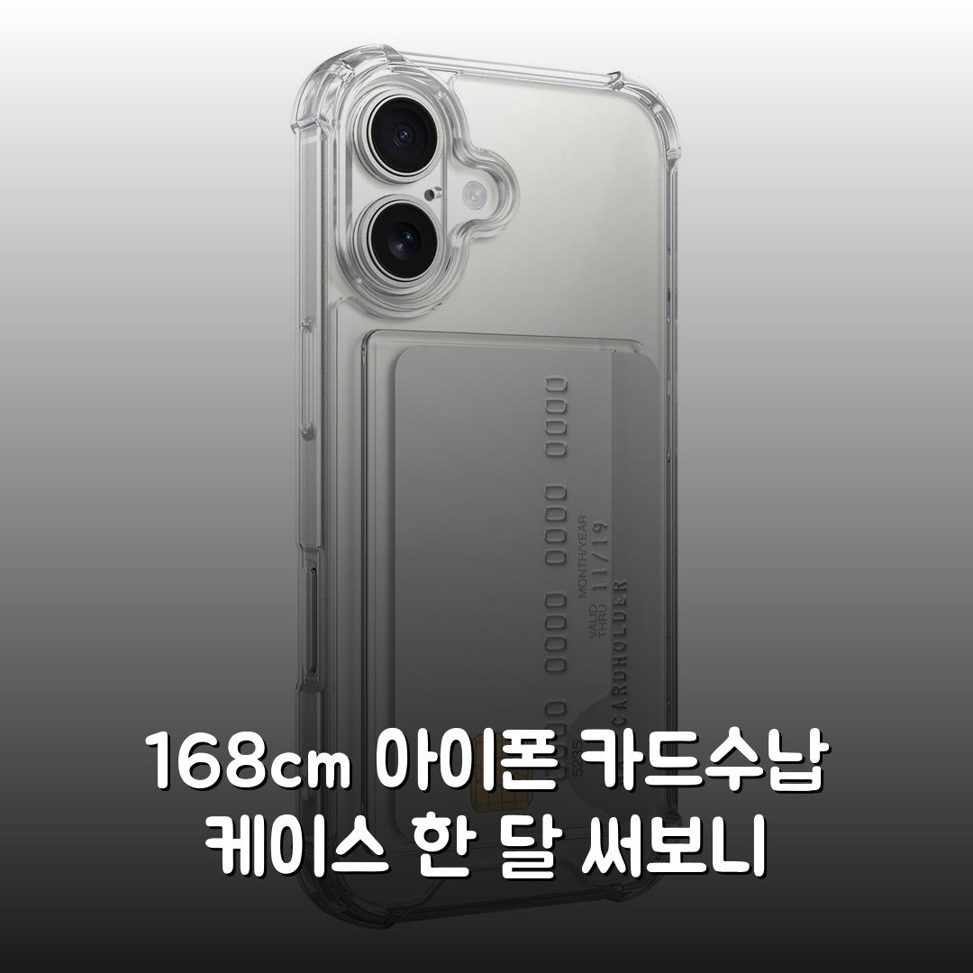 168cm 아이폰 카드수납 케이스 한 달 써보니