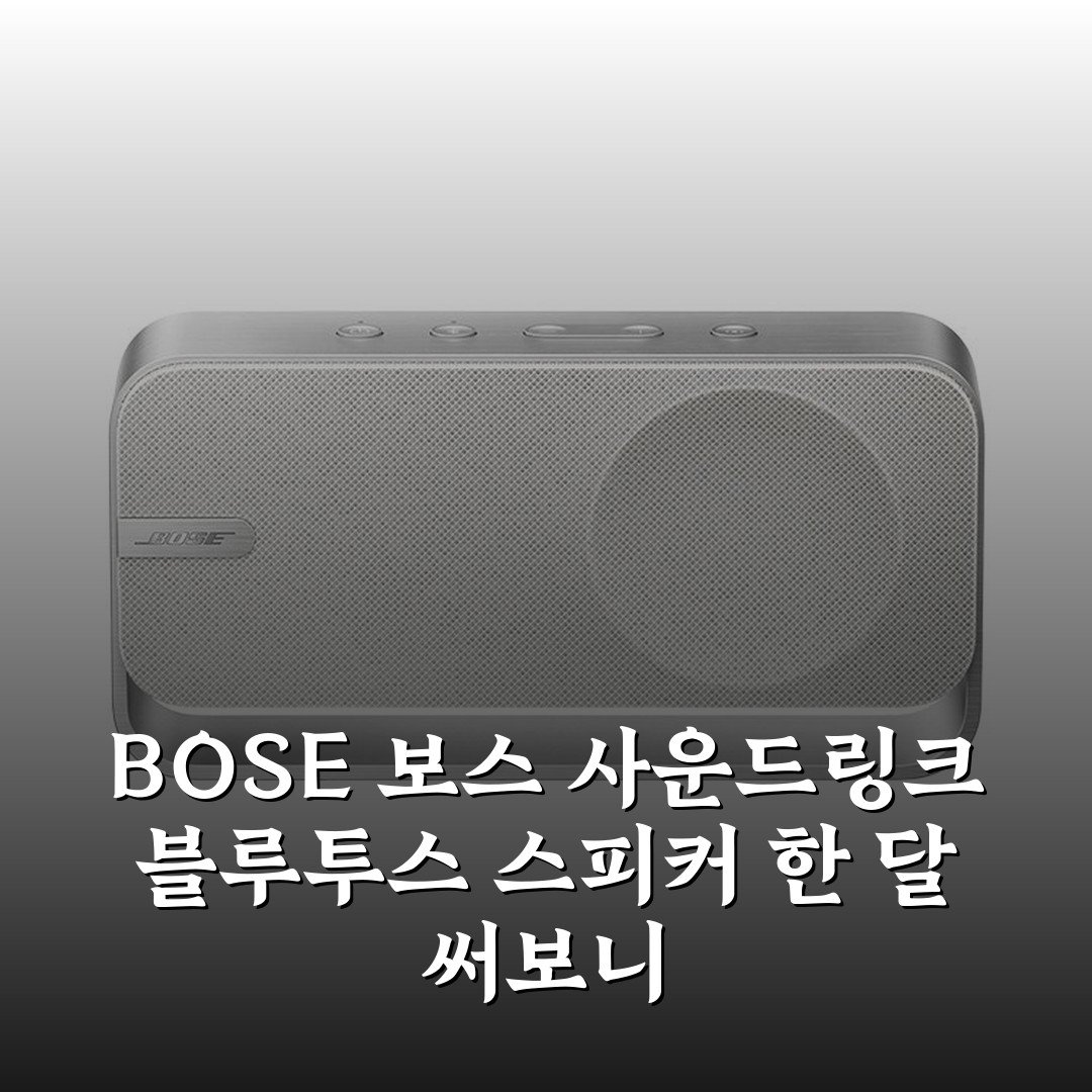 [BOSE] 보스 사운드링크 블루투스 스피커 한 달 써보니