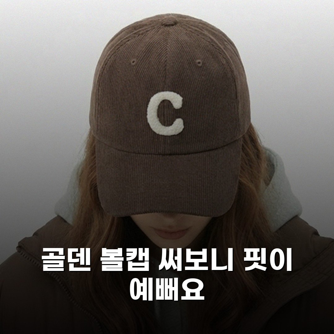 골덴 볼캡 써보니 핏이 예뻐요