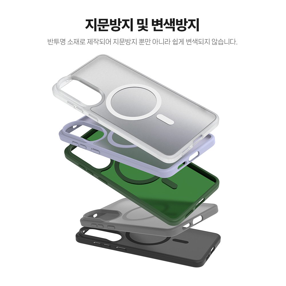 랩씨 맥세이프 마그넷 케이스 지문방지 강력한 자력 매트클리어, 갤럭시S25 울트라 상세 이미지 2