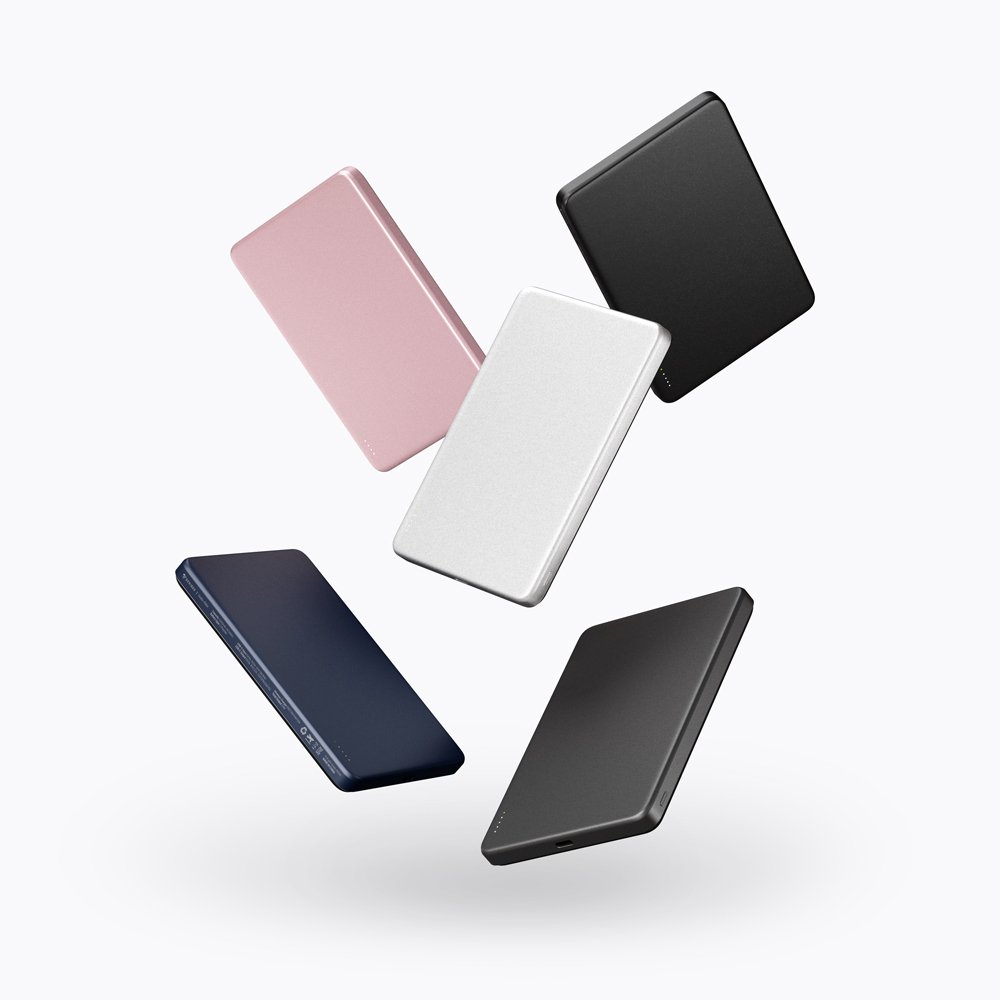 지니비 포켓비 초슬림 맥세이프 보조배터리, 고속 무선충전 휴대용 5000mAh, 실버 상세 이미지 1