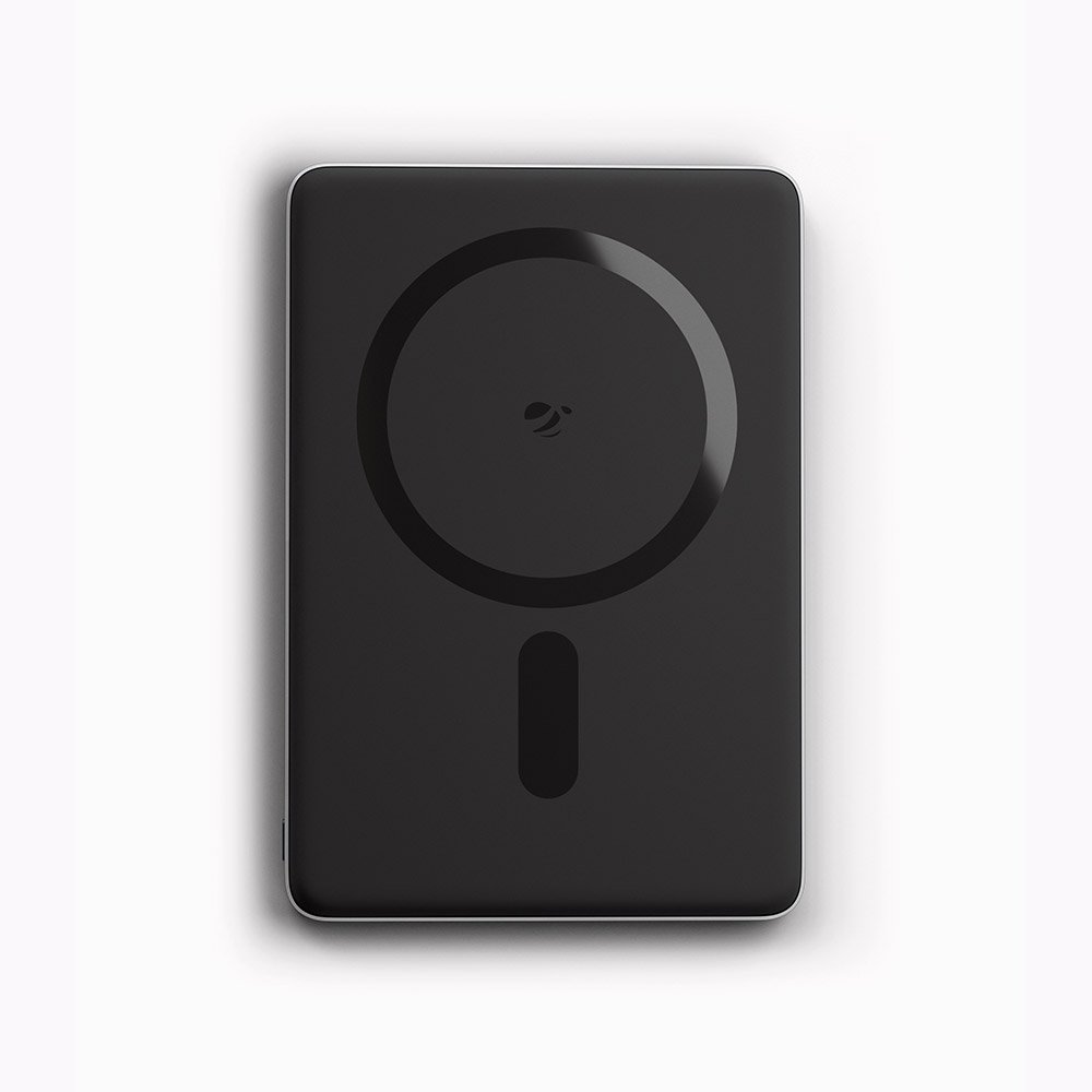 지니비 포켓비 초슬림 맥세이프 보조배터리, 고속 무선충전 휴대용 5000mAh, 실버 상세 이미지 2
