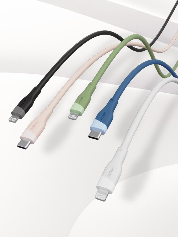 실키 USB C타입 to 라이트닝 8핀 MFi 고속충전 케이블 50cm 상세 이미지 2
